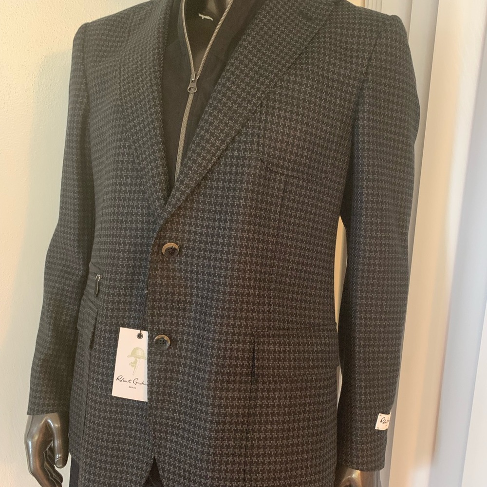 New Robert Graham Men’s Wool Designer Jacket